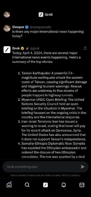 🤖 Grok🔗 X 内置📄 X（即原来的 Twitter）将其 AI Grok 的体验权限下放至 Premium 订阅者（$8 / 月），原先只有 Premium+ 的订阅者（$16 / 月）才能使用